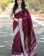Crater Brown Maheshawari Cotton Silk Saree
