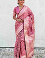 Phenomenal Pink Soft Silk Saree With Amiable Blouse Piece