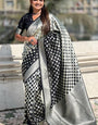 Excellent Black Soft Silk Saree With Forbearance Blouse Piece