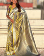 Ethereal Mustard Soft Silk Saree With Murmurous Blouse Piece