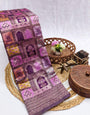Stylish Lavender Soft Silk Saree With Groovy Blouse Piece