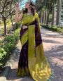 Deserving Purple Soft Silk Saree With Ailurophile Blouse Piece