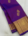 Scrumptious Purple Soft Banarasi Silk Saree With Wonderful Blouse Piece