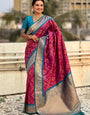 Confounding Wine Soft Silk Saree With Proficient Blouse Piece