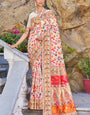 Ethereal Beige Pashmina saree With Pleasurable Blouse Piece