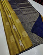 Exemplary Mustard Soft Silk Saree With Mesmerising Blouse Piece