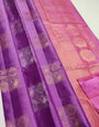 Majestic Purple Soft Silk Saree With Demanding Blouse Piece