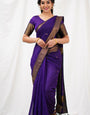 Persian Purple Maheshawari Cotton Silk Saree