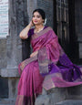 Epiphany Lavender Soft Silk Saree With Scrupulous Blouse Piece