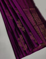 Brood Purple Soft Silk Saree With Aplomb Blouse Piece