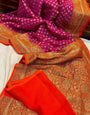 Bewitching Dark Pink Soft Banarasi Silk Saree With Exceptional Blouse Piece
