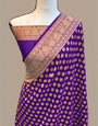 Ratatouille Royal Blue Soft Banarasi Silk Saree With Divine Blouse Piece