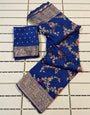 Confounding Blue Soft Banarasi Silk Saree With Evanescent Blouse Piece