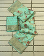 Splendiferous Sea Green Soft Banarasi Silk Saree With Nemesis Blouse Piece
