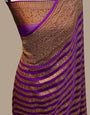 Enchanting Purple Soft Banarasi Silk Saree With Ephemeral Blouse Piece