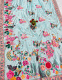Pleasant Sky Pashmina Silk Saree With Ethereal Blouse Piece