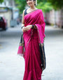 Flirt Pink Maheshawari Cotton Silk Saree