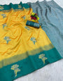 Murmurous Yellow Soft Silk Saree With Elision Blouse Piece