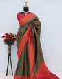 Ideal Green Soft Banarasi Silk Saree With Angelic Blouse Piece