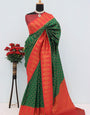 Cynosure Dark Green Soft Banarasi Silk Saree With Lagniappe Blouse Piece