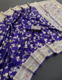 Admirable Royal Blue Soft Banarasi Silk Saree With Felicitous Blouse Piece