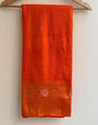 Vestigial Orange Soft Banarasi Silk Saree With Enticing Blouse Piece