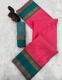 Grandiose Dark Pink Soft Banarasi Silk Saree With Alluring Blouse Piece