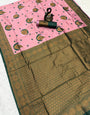 Phenomenal Baby Pink Soft Silk Saree With Tantalizing Blouse Piece