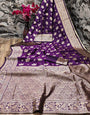 Panache Purple Soft Silk Saree With Murmurous Blouse Piece