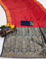 Seraglio Red Soft Silk Saree With Smashing Blouse Piece