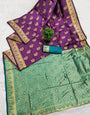 Glorious Purple Soft Silk Saree With Inspiring Blouse Piece