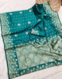 Majestic Rama Soft Silk Saree With Refreshing Blouse Piece
