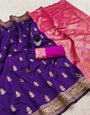 Lassitude Purple Soft Silk Saree With Impressive Blouse Piece
