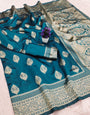 Whimsical Rama Soft Silk Saree With Inimitable Blouse Piece
