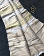 Conflate Beige Banarasi Dola Silk Saree With Artistic Blouse Piece