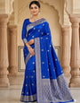 Piquant Royal Blue Soft Silk Saree With Unequalled Blouse Piece