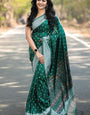 Racing Green Maheshawari Cotton Silk Saree