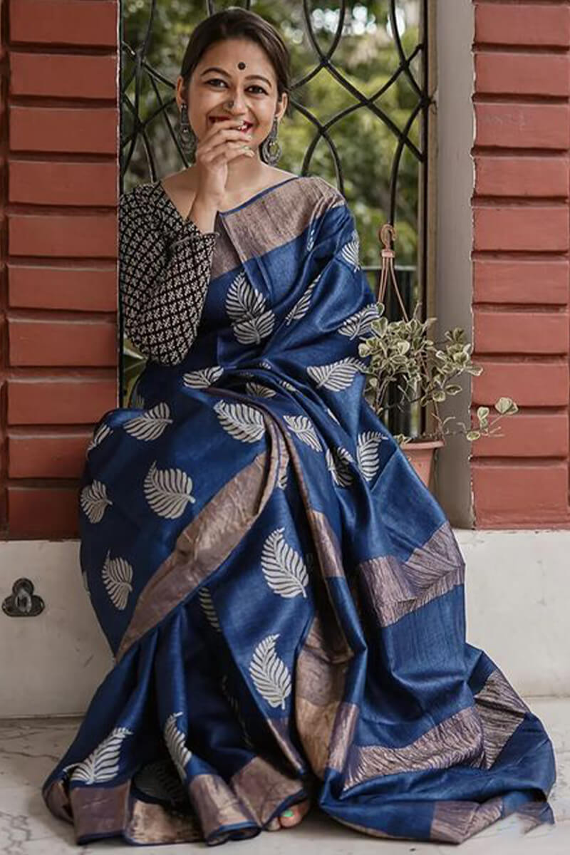 Tealish Blue Maheshawari Cotton Silk Saree