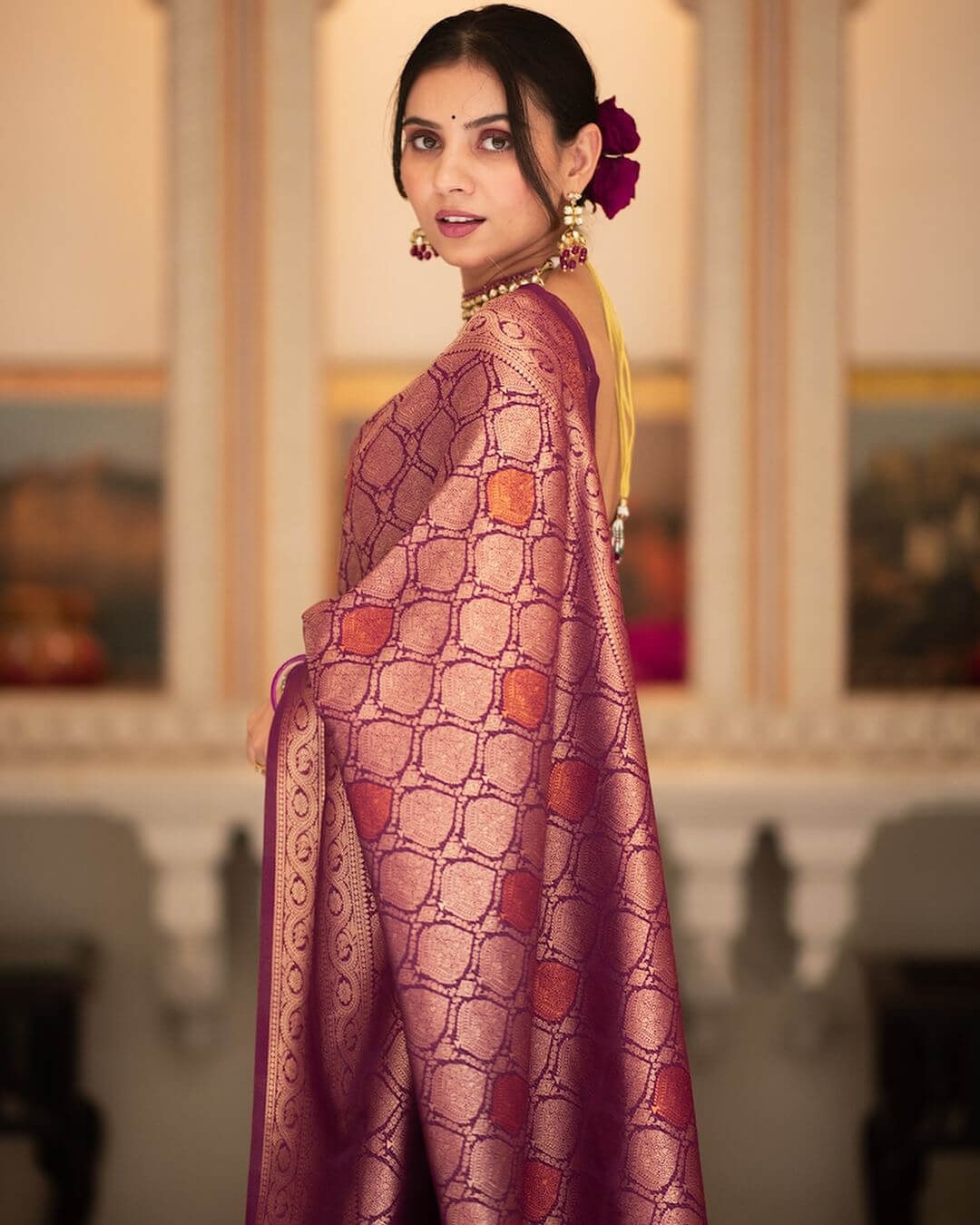 Staggering Purple Soft Silk Saree With Scrumptious  Blouse Piece