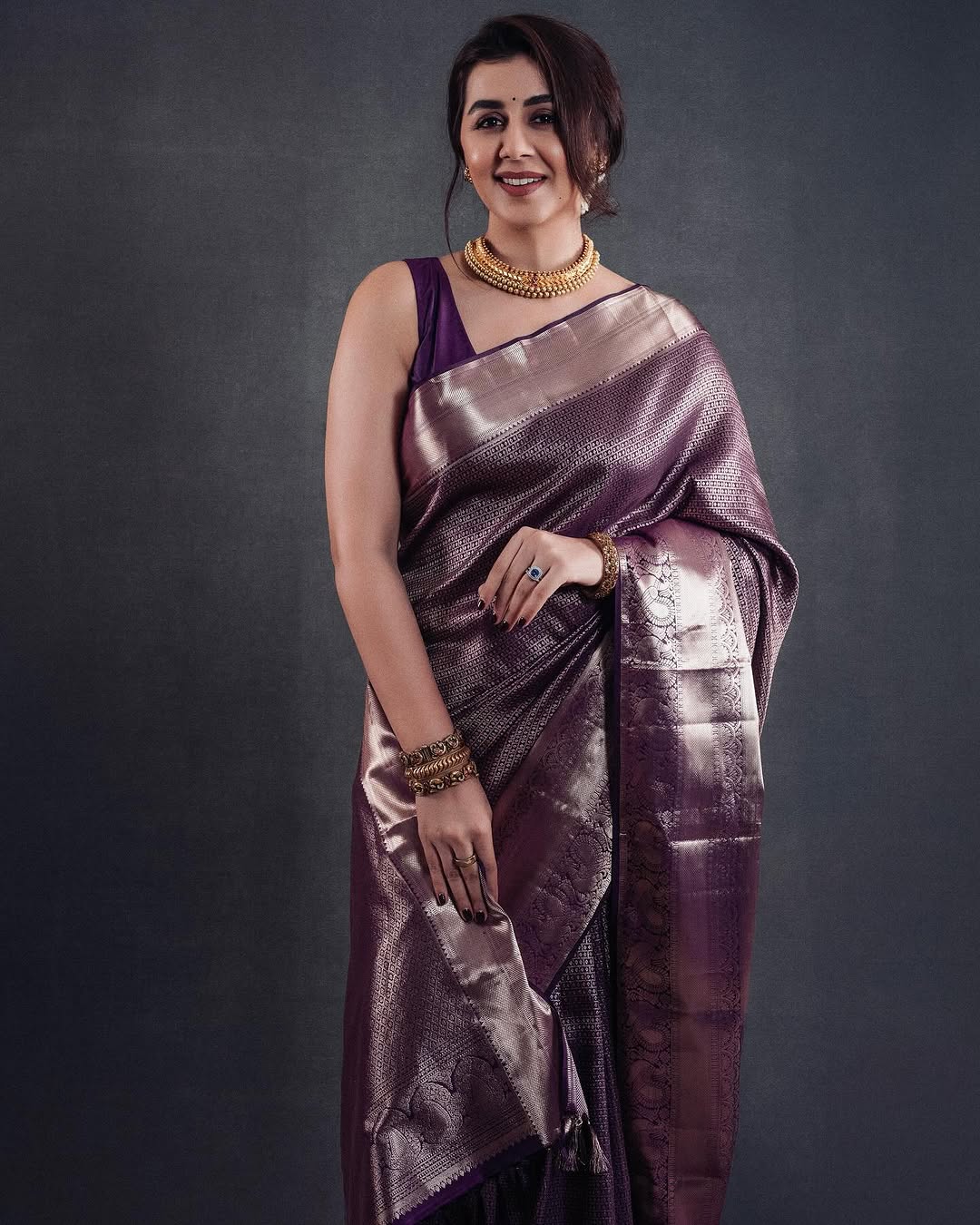 Amazing Purple Soft Silk Saree With Classy Blouse Piece