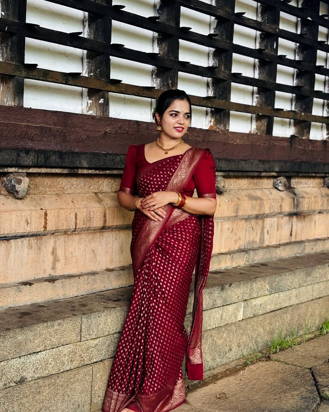 Whimsical Wine Soft Silk Saree With Prodigal Blouse Piece