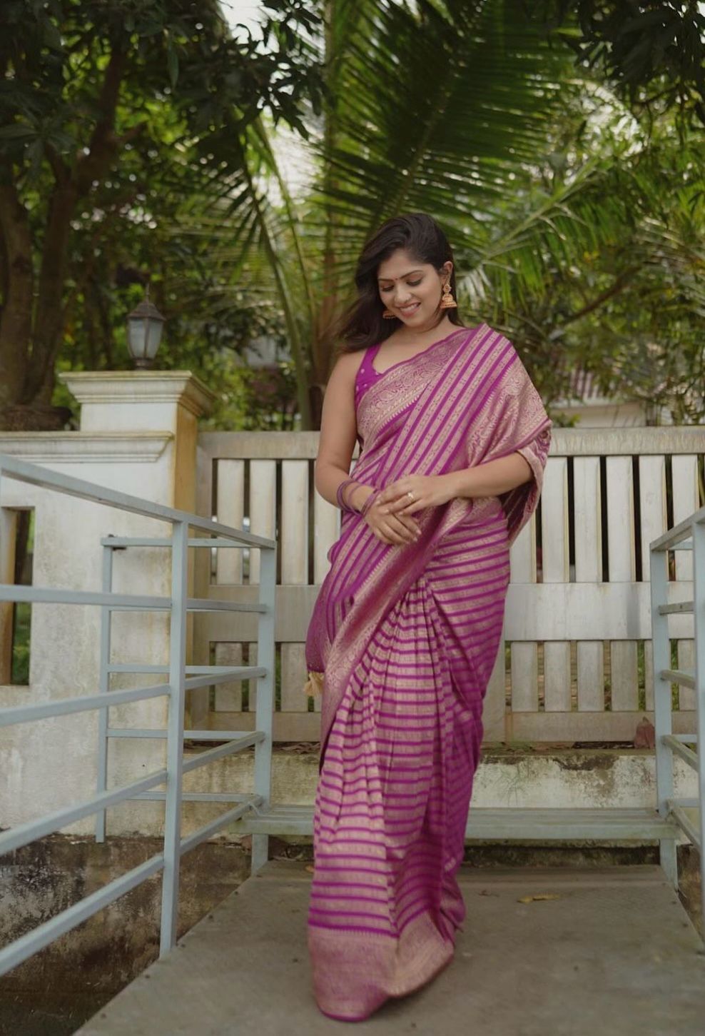 Petrichor Magenta Soft Silk Saree With Resonant Blouse Piece
