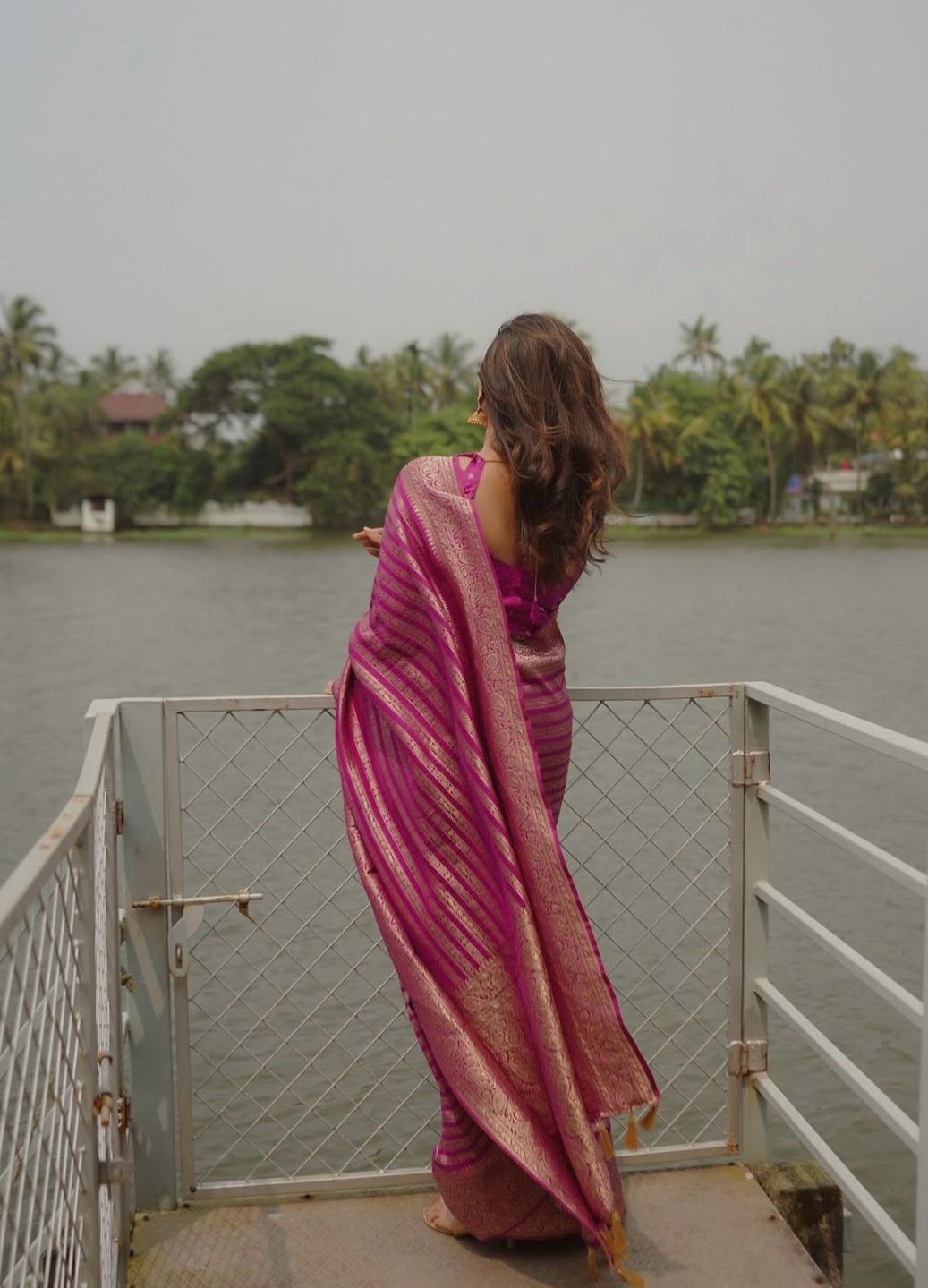 Petrichor Magenta Soft Silk Saree With Resonant Blouse Piece
