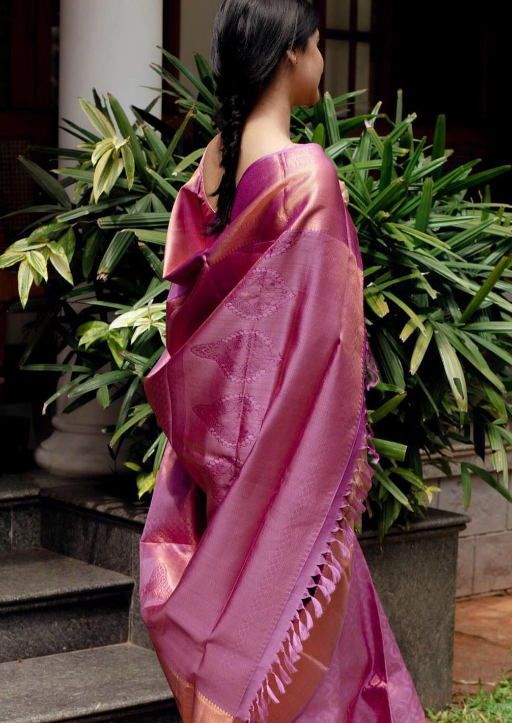 Designer Pink Soft Silk Saree With Panoply Blouse Piece