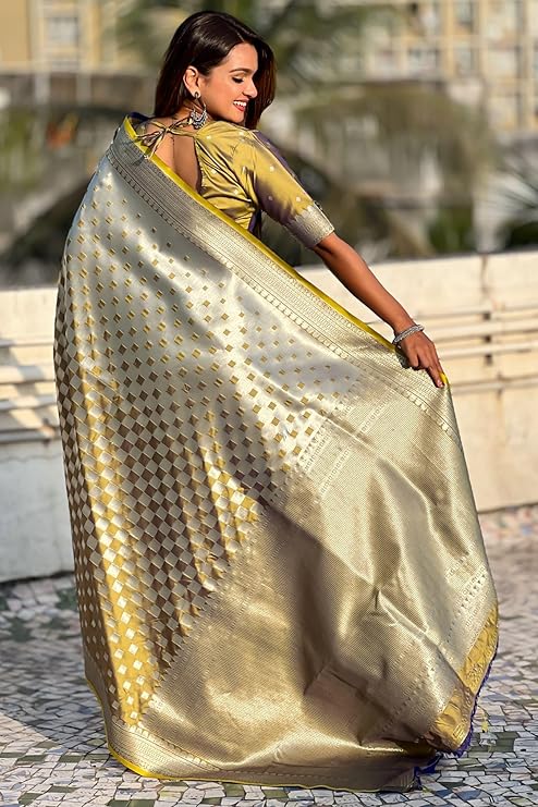 Ethereal Mustard Soft Silk Saree With Murmurous Blouse Piece