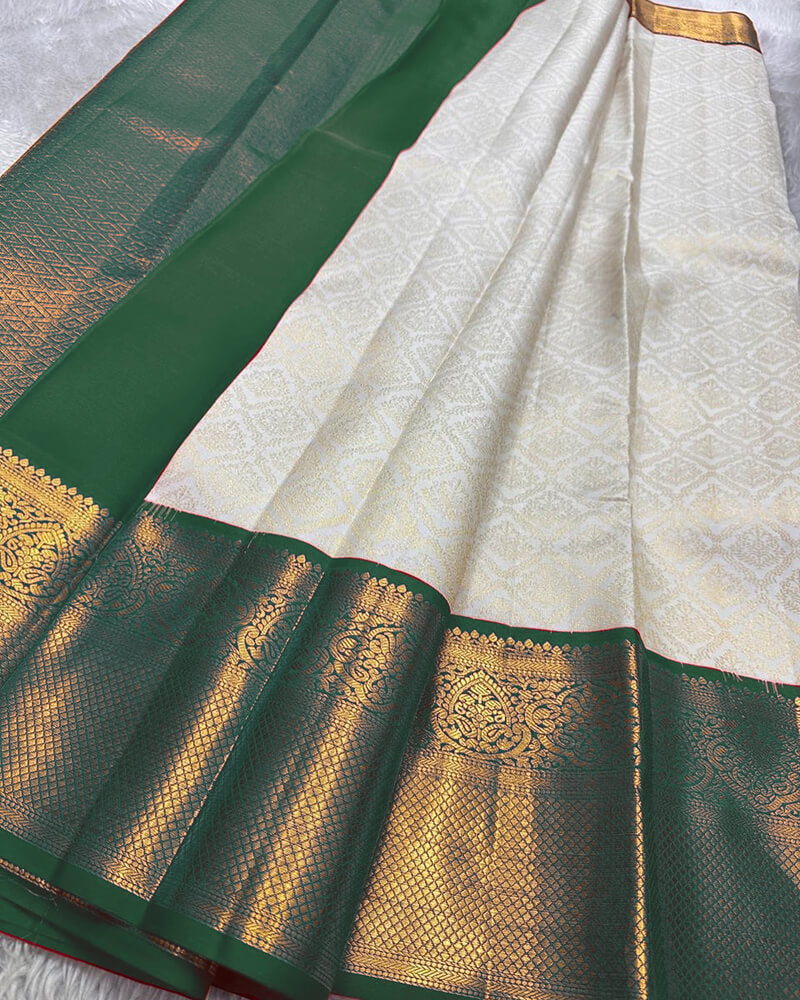 Evocative Beige Soft Silk Saree With Charismatic Blouse Piece