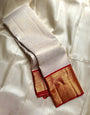 Admirable Beige Soft Silk Saree With Elegant Blouse Piece
