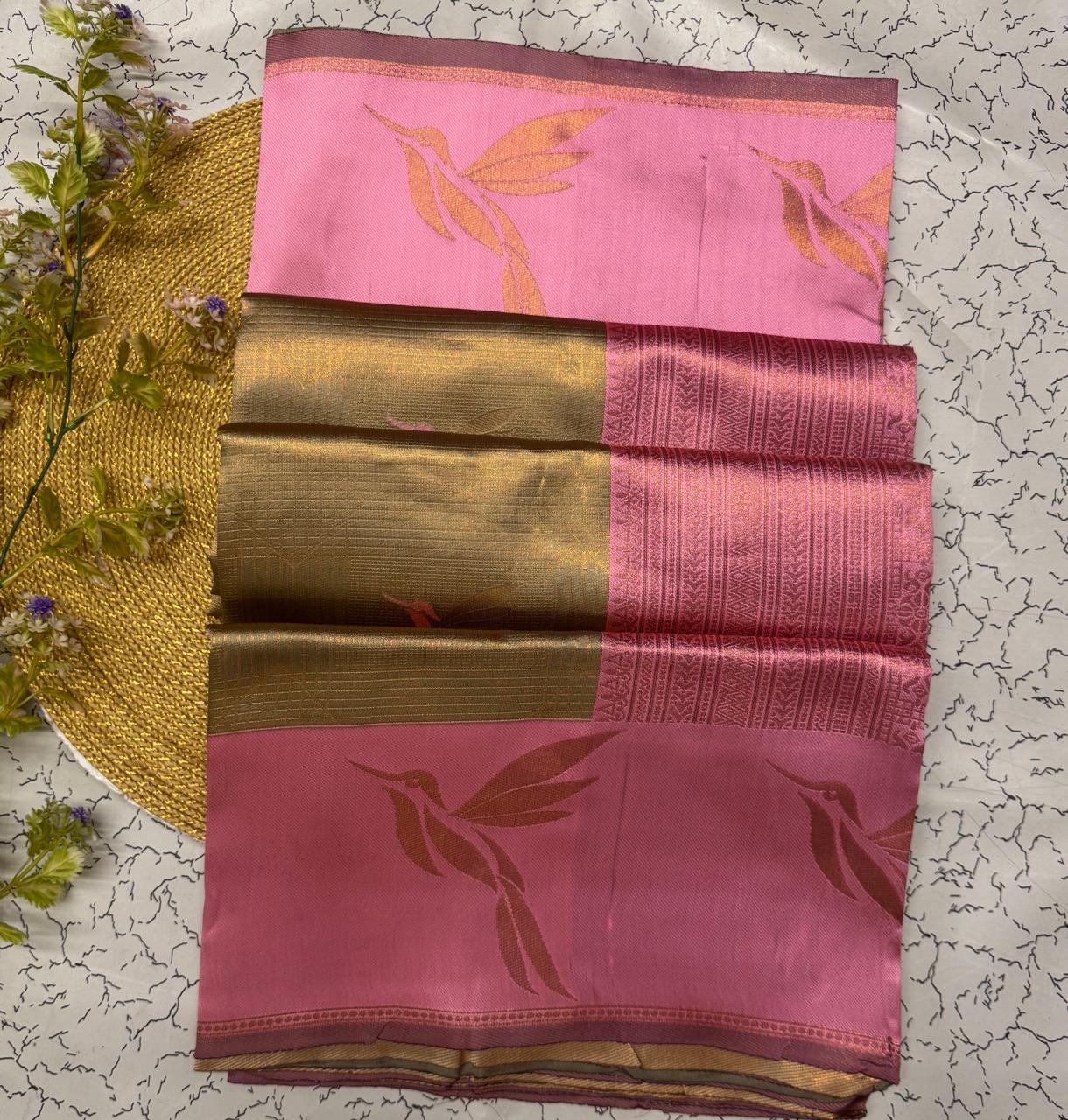 Winsome Beige Soft Banarasi Silk Saree With Dulcet Blouse Piece