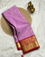 Lassitude Lavender Soft Silk Saree With Pleasurable Blouse Piece