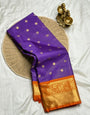 Glittering Royal Blue Soft Silk Saree With Pulsating Blouse Piece
